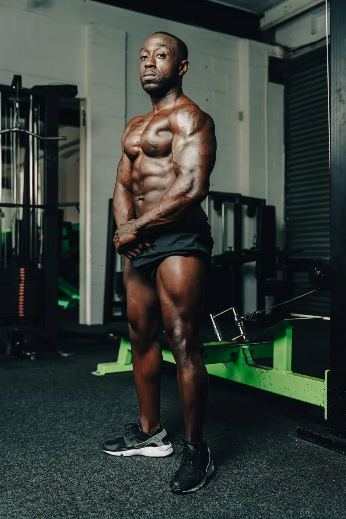 Jovan Johnson of JohnoFitness Coaching standing in the gym
